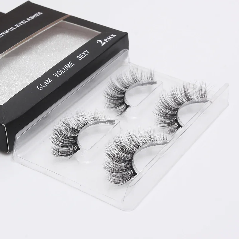 2 pairs/1pairs natural false eyelashes fake lashes long makeup 3d mink eyelashes eyelash extension mink eyelashes for beauty