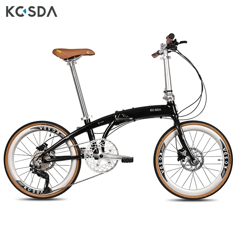 

KOSDA-Aluminum Alloy Folding Bicycle for Adults, 10 Speed, Ultra-Light and Portable, Disc Brake, Variable Speed Pedal