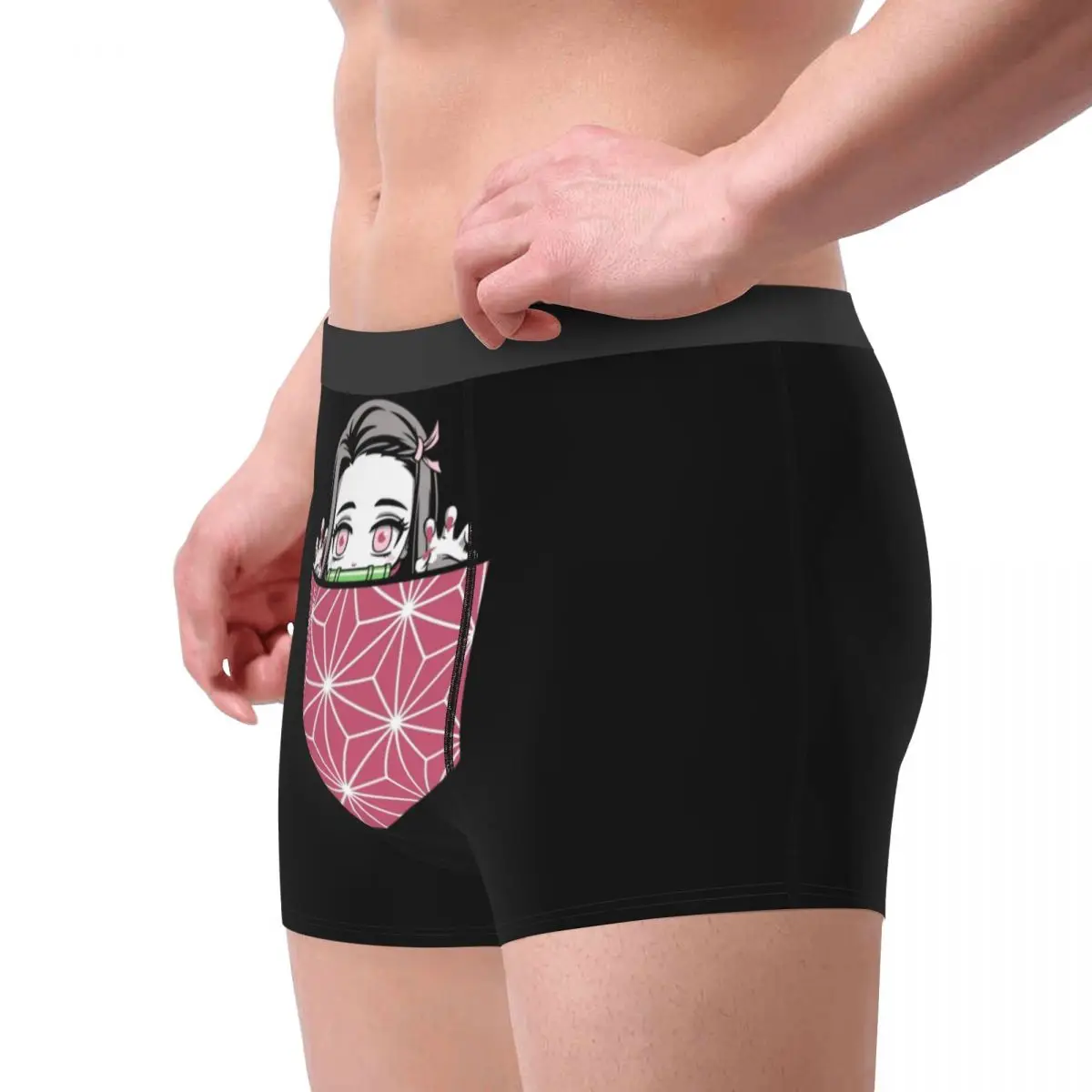 Boxer caleçon short dans ma poche démon Slayer culotte hommes sous-vêtements respirants pour Homme Homme petit ami cadeau
