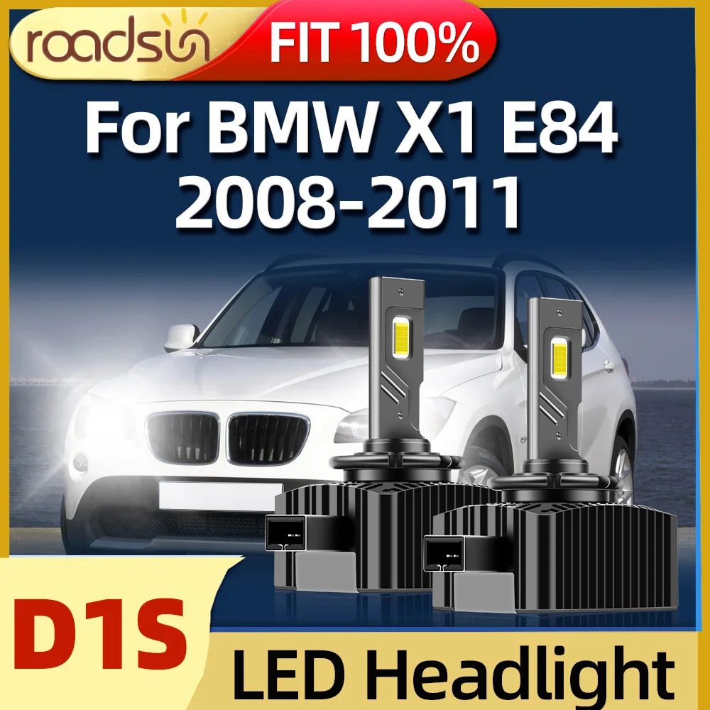 

Roadsun 2X Super Bright LED D1S Headlights Hid Bulbs 6000K 30000Lm Car Headlamp For BMW X1 E84 2008 2009 2010 2011