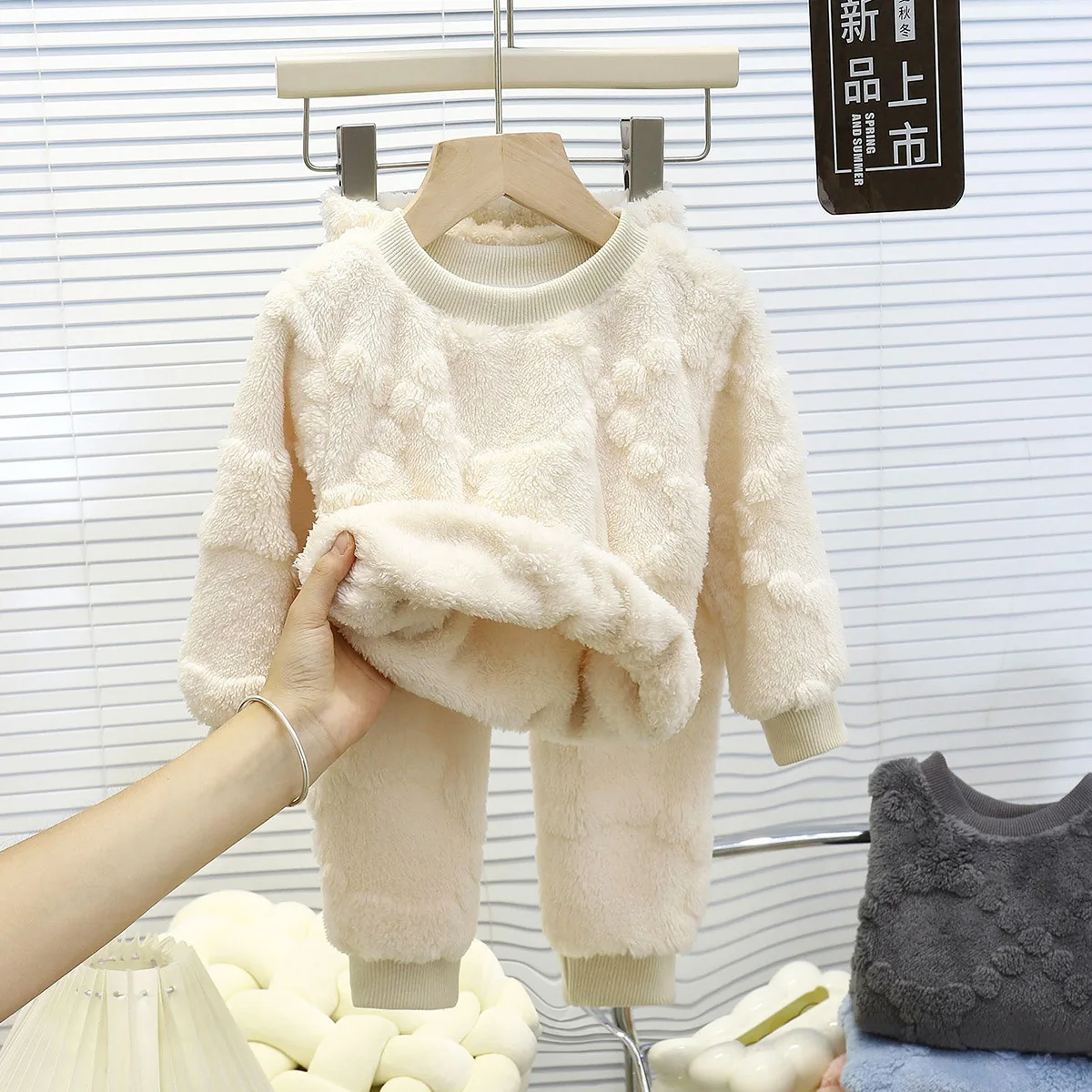 جديد الخريف الشتاء ملابس خاصة الدفء الفانيلا الأطفال منامة مجموعة طويلة الأكمام ملابس المنزل ل 3 ~ 8 سنة الفتيان والفتيات