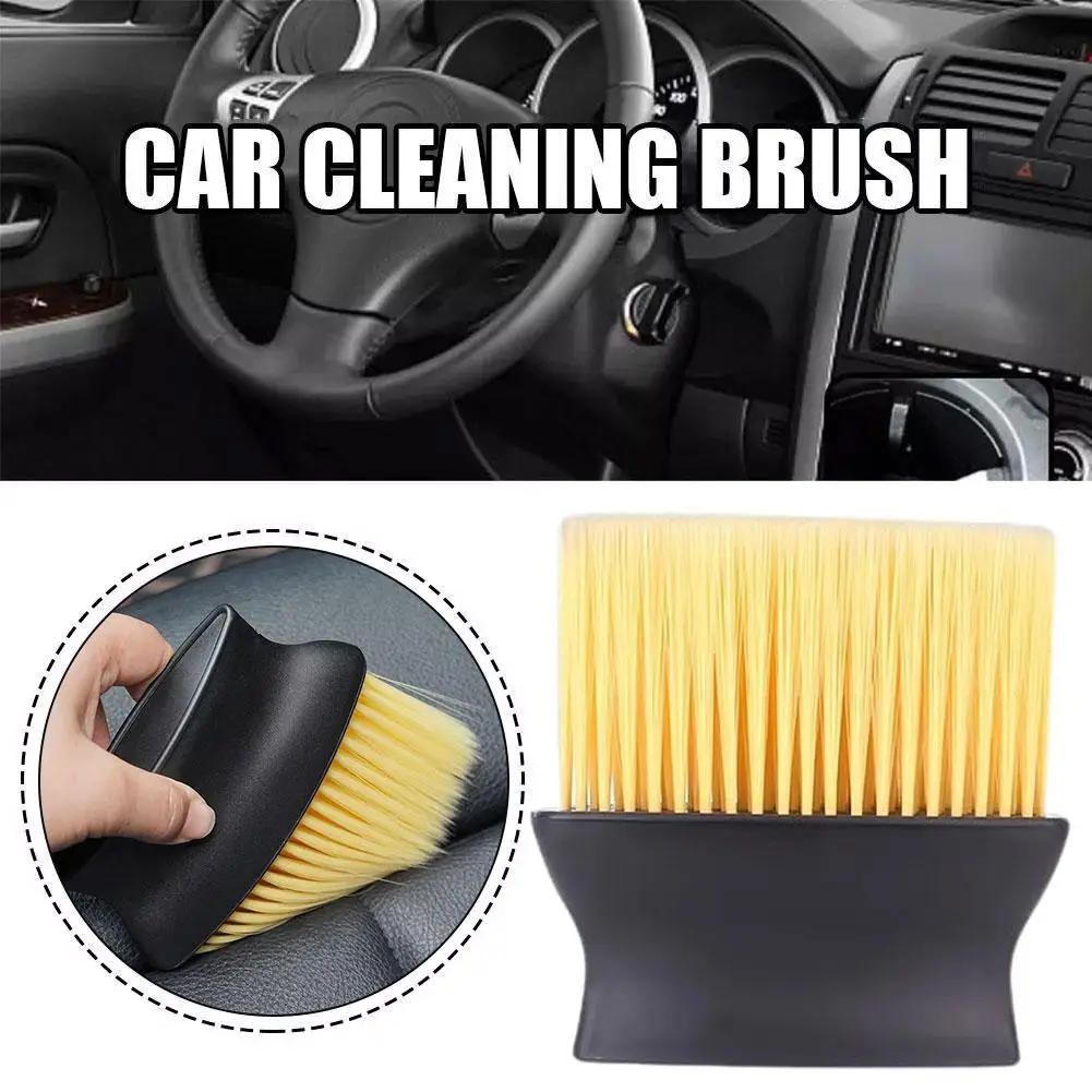 Car Interior Sweeping Dust Soft Brush Car Wash Tool Outlet Interior Artifact Air Car Cleaning Brush Dust Brush F5G9