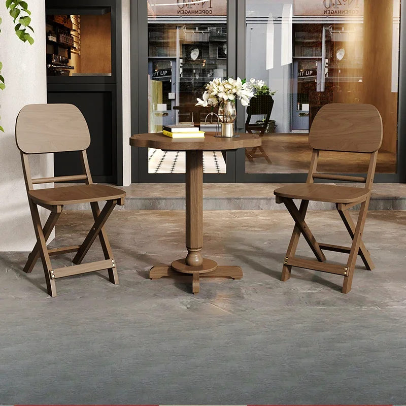 

Customizable Small Square Coffee Table on Retro Solid Wood Frame