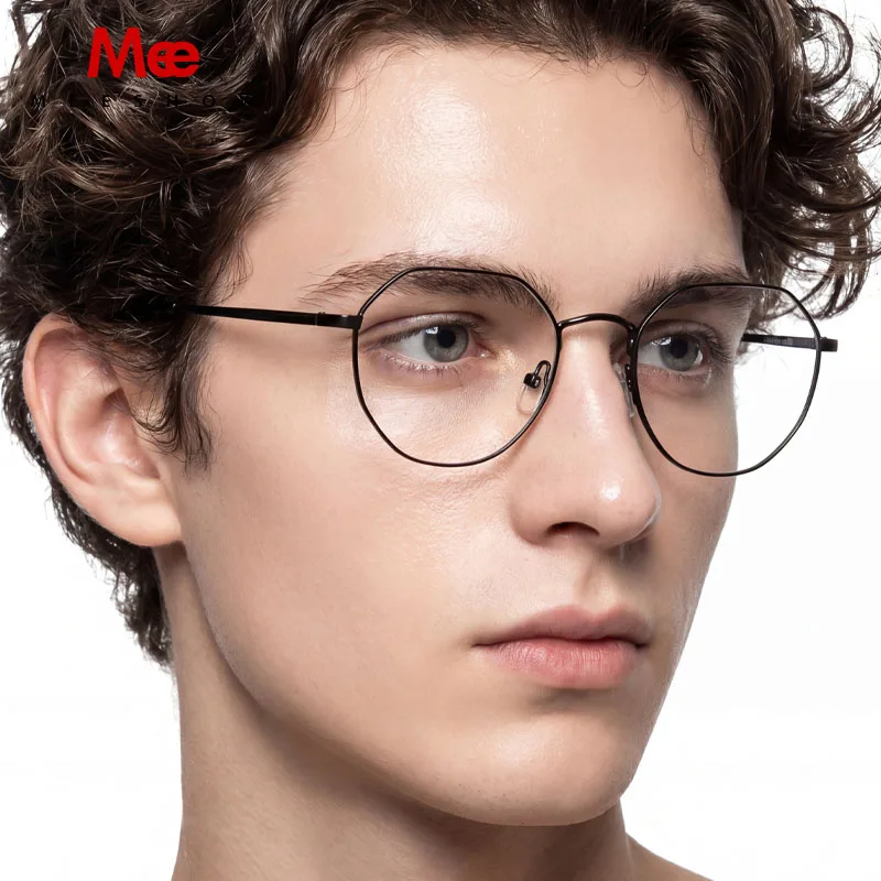 Meeshow Men's glasses Titanium Alloy Boys Eyewear Students small face Myopia eyeglasses Prescription Hyperopia Optical  8914
