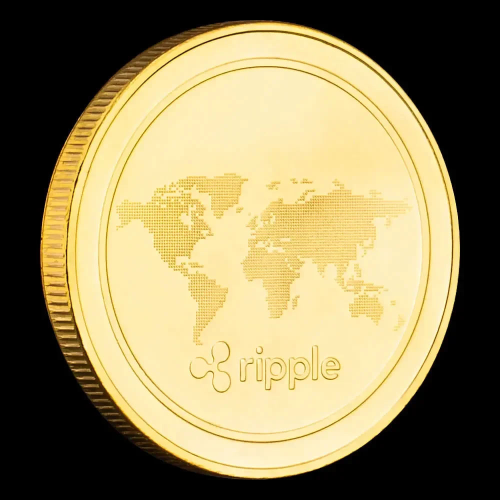 Ripple Crypto Physical Cryptocurrency Coin Golden Plated Souvenirs Coins Home Decorations Commemorative Gift