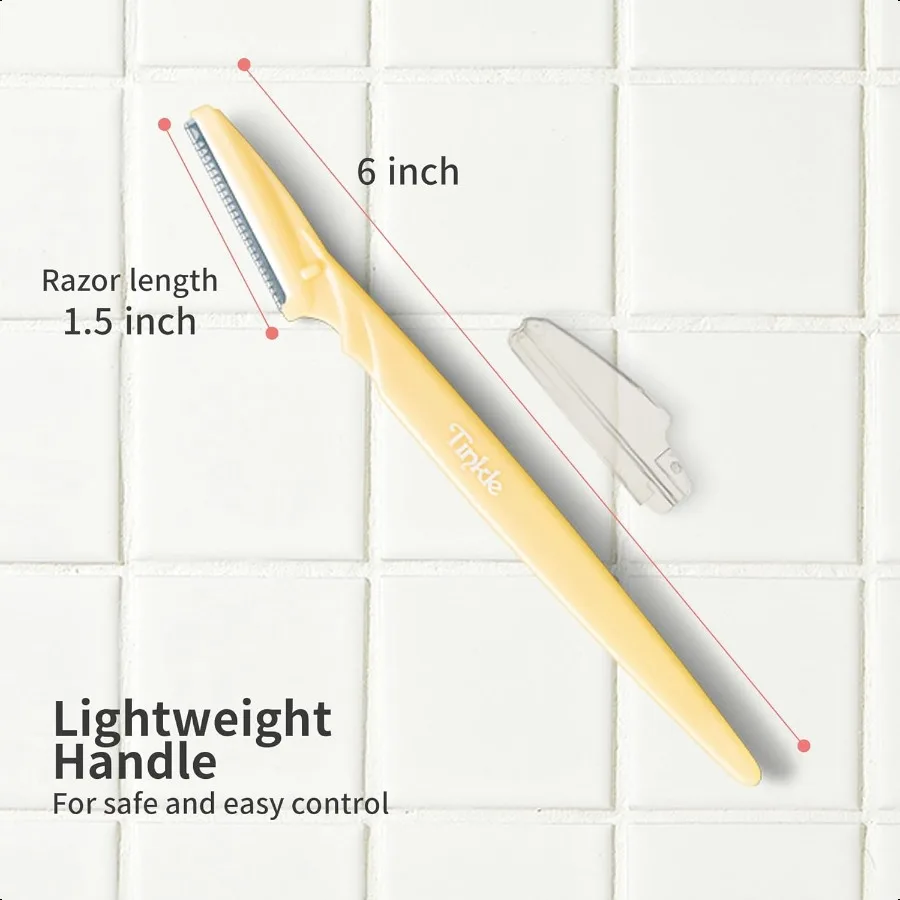 Tinkle Dermaplaning Tool 6 razors Dermaplane Eyebrow Razor Facial Razor Face Razor Peach Fuzz Remover Exfoliating Face With Sta