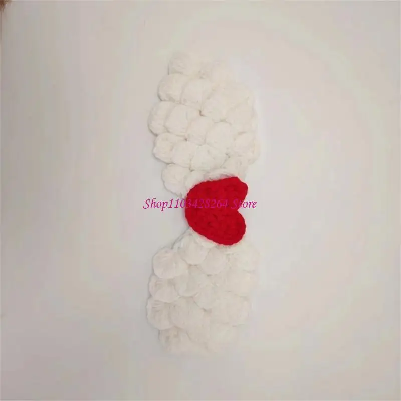 Newborn Photo Set Cupid Costume Crochet Jumpsuit Angel Wing Photo Props Baby Clothes Infant Photography Suit
