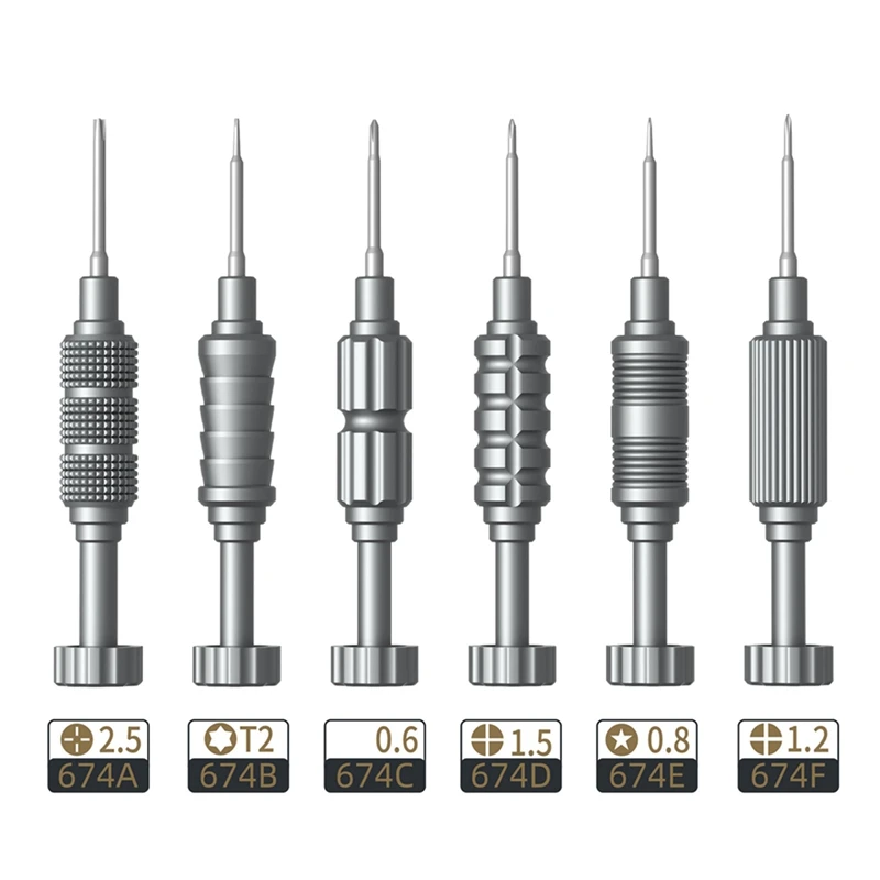 TE-674 High Hardness Screwdriver Kit Disassembly Tool Pentagonal Mobile Phone Watch Repair Opening Tool