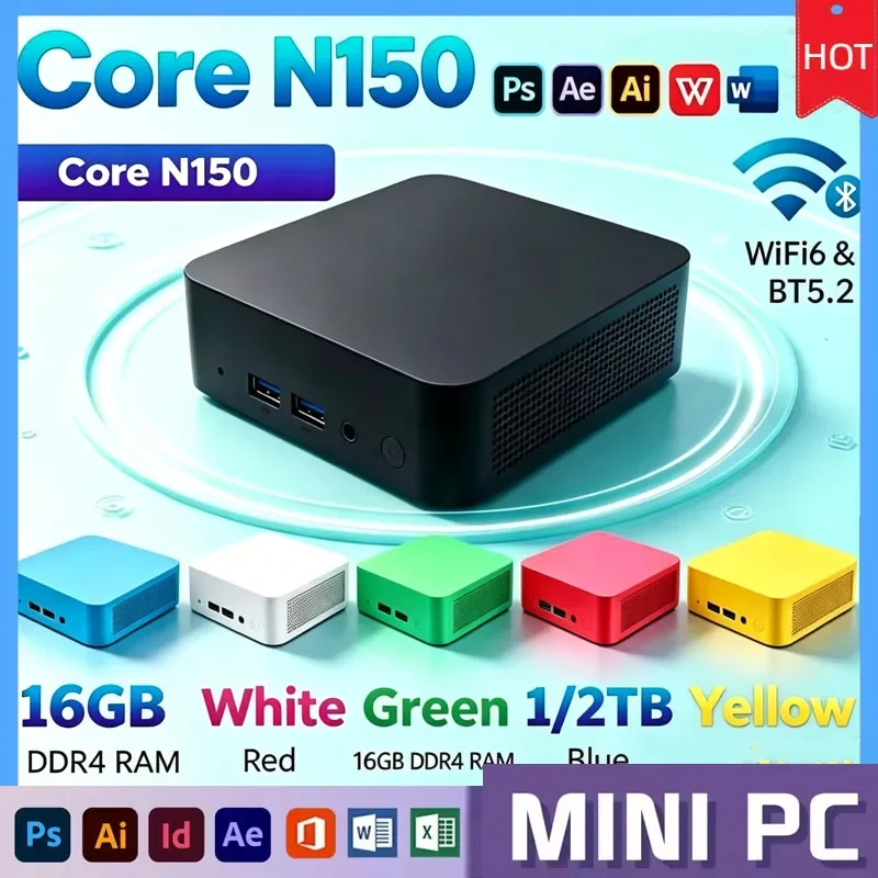 2026-intel-n150-mini-pc-portable-computer-8gb-16gb-ram-1tb-2tb-ssd-gaming-pc-hd-wifi-6-bt52-office-desktop-work-pc