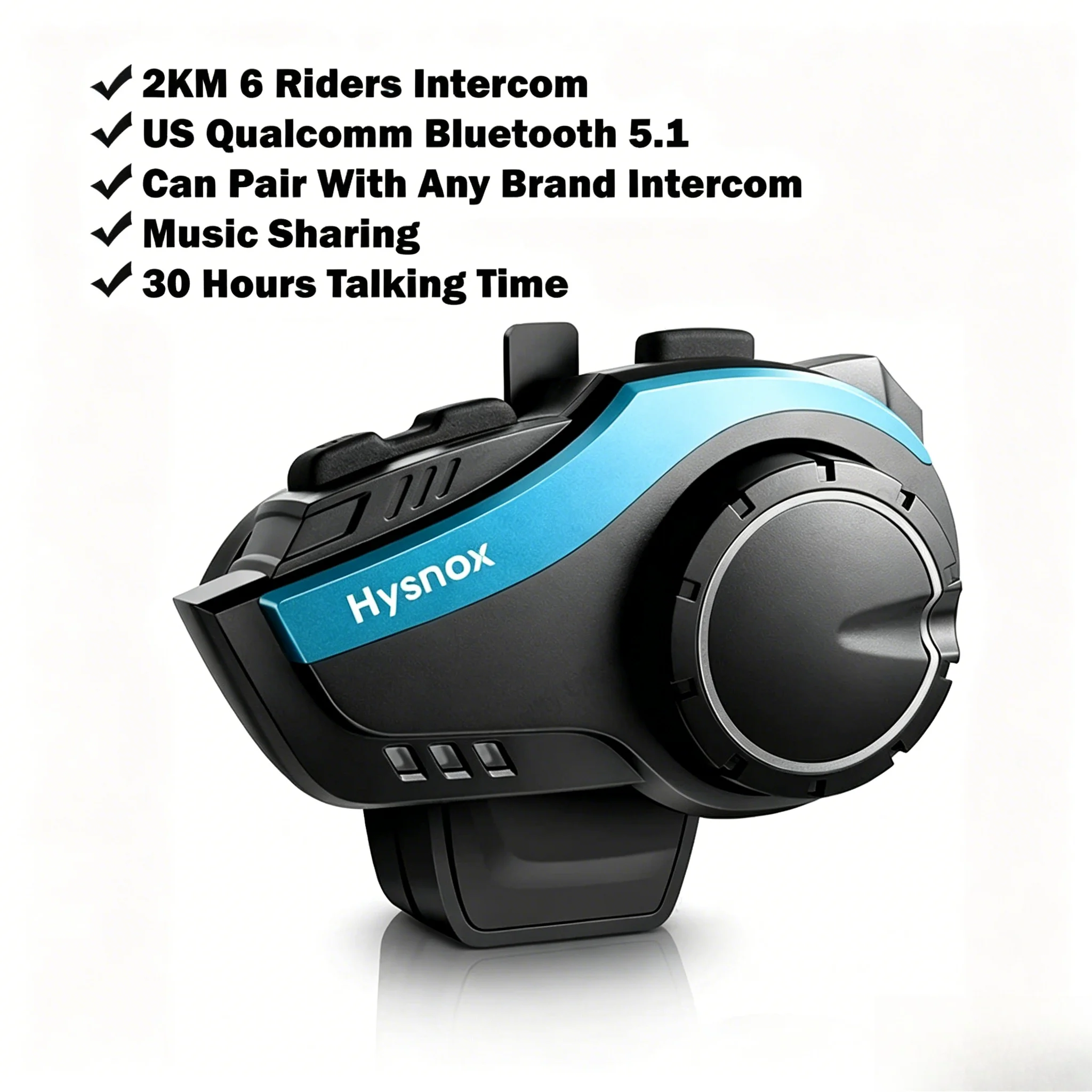 HY-02 Waterproof Intercom 2000M Group 6 Riders 5.0 Bluetooth Headset Helmet Universal Pairing Motorcycle Interphone FM Radio