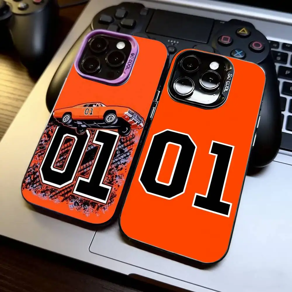 

General Lee 01 Dukes Of Hazzard Phone Case For iPhone 17,16,15,14,13,12,11 Plus,Pro Max,XS,Colored Silver Plated Inside Cover