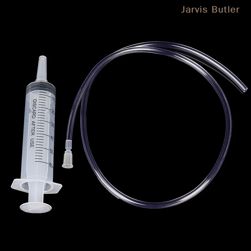 60ML plastic feeding syringe reusable pump with 80cm tube for lab medical tool