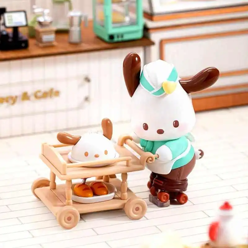 Stock genuino Toptoy Sanrio familia patinaje sobre ruedas serie de restaurante occidental hecho a mano Cool Lomi caja ciega regalo de Año Nuevo regalos juguete