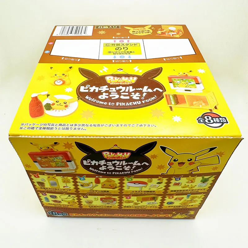 Re-Ment Pokemon  Toys Pikachu Room Miniature Scene Anime Figure Doll Gifts Toys Collect Ornaments Kids Gifts