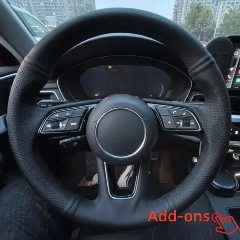 

Customizable Handmade Anti-slip Wear-resistant Comfy Genuine Leather A6 A8L Q3 Q5 Q7L AQS RS Steering Wheel Cover For Audi A4