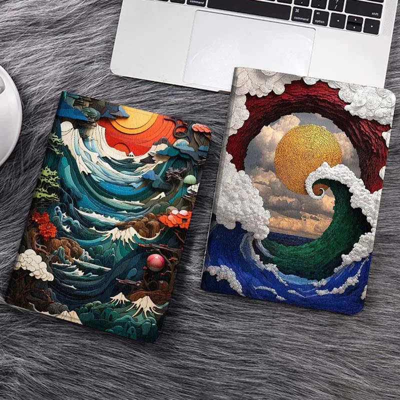 

Sunset Wave Mountain Art Tablet Case For Samsung Galaxy Tab S7 S8 S9 S10 FE Lite Gift