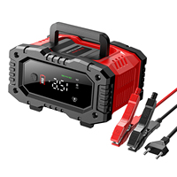 12v/24v Fully Automatic Battery Charger 7-segment Smart Car Battery Charger Pulse Repair for Agm Gel Wet Lead Acid Charging