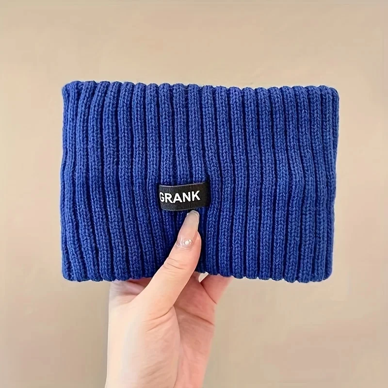 Frauen Winter Breites Stirnband Einfarbig Gestrickte Warme Headwrap Mädchen Punk Elastische Kopfbedeckung Sport Haarbänder Zubehör – Detail 8