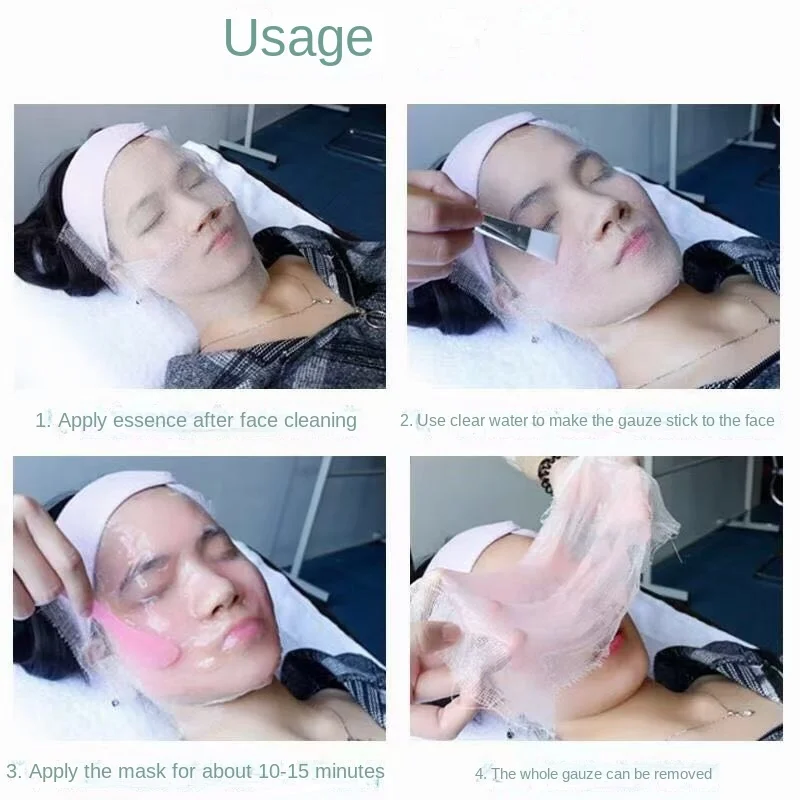 Gestione della pelle coreana Maschera per il viso in garza Forniture per saloni di bellezza Medicazione per il viso usa e getta Pellicola morbida Pellicola inferiore per alghe Cura della pelle