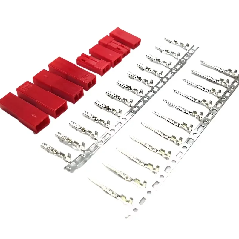 50Pcs JST Connector Plug 2pin Female Male and Crimps RC Battery Connector for Auto E-Bike Boat LCD LED Ship Electrical Spa