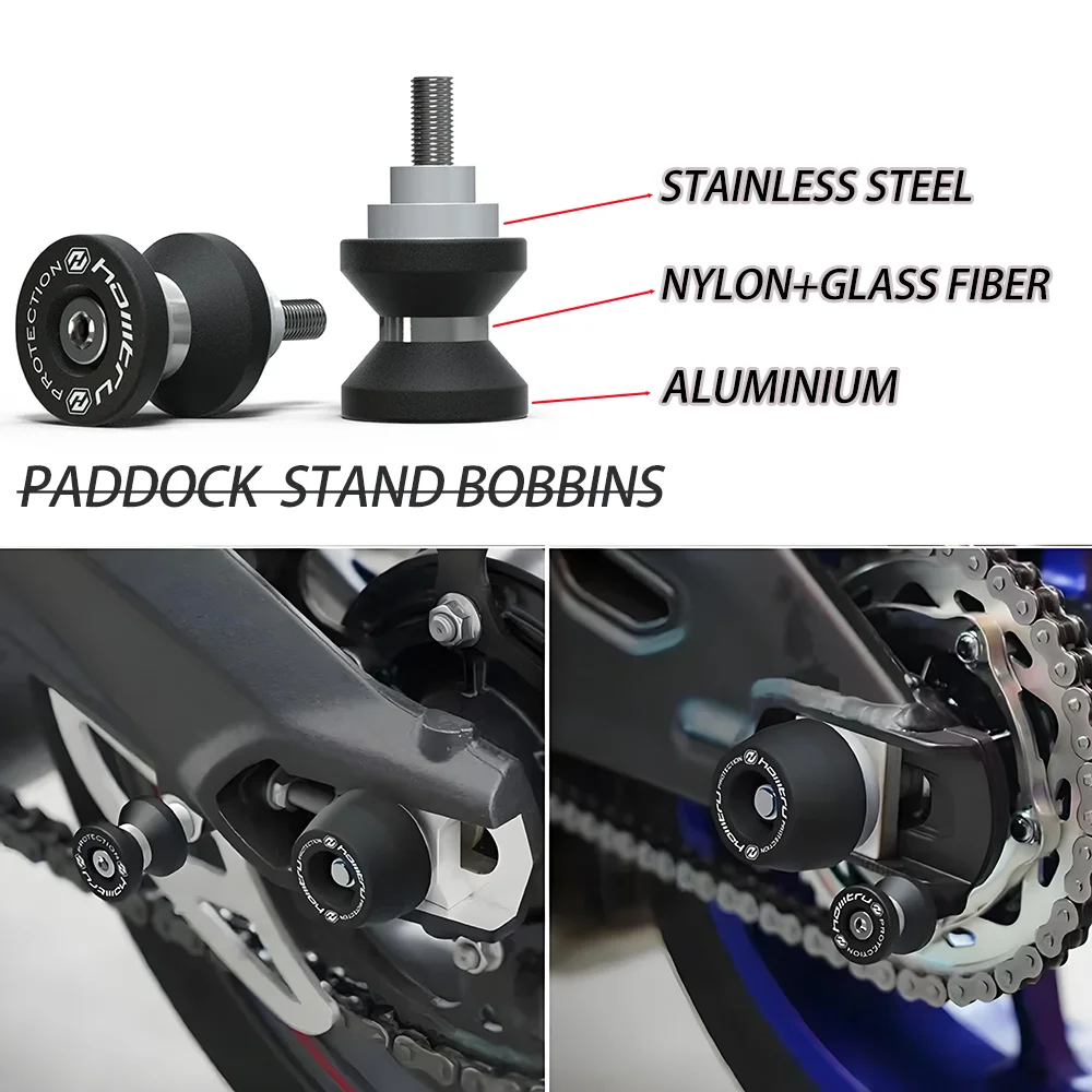 

Motorcycle Stand Screw Swingarm Spools Slider For Yamaha R6 R7 R1 R1M MT-10 MT-10 SP FZ-10 2015-2023