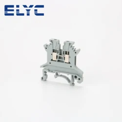 100Pcs UK1.5N UK 1.5 Screw Feed-through Universal Plug 2-Connductor Wire Electrical Connector DIN Rail Terminal Block UK 1.5N