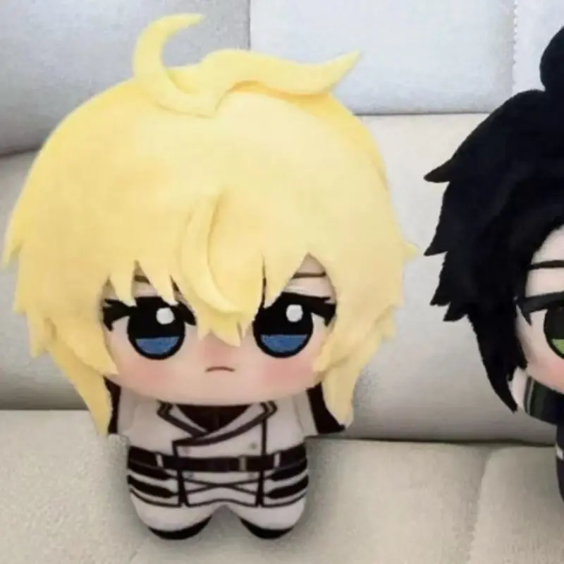 Kawaii Seraph of The End Anime Mikaela Hyakuya Yuichiro Hyakuya 10cm Plush Doll Keychain Set Stuffed Toy Fan Gift Decor Peluches