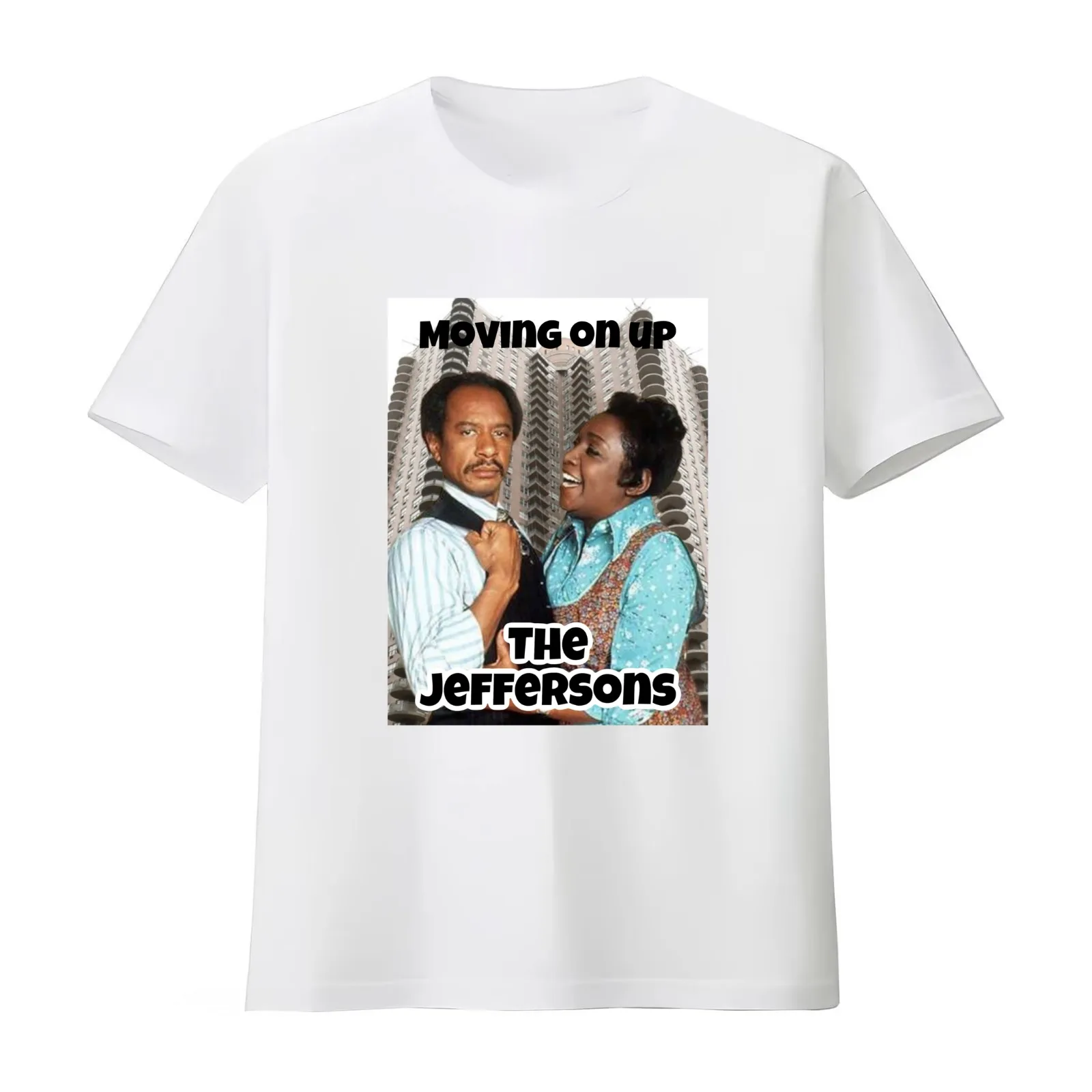 The Jeffersons Television Show T-Shirt Summer Casual Cotton Tee Oversized Streetwear Tops Vintage Graphic Print 100% Cotton