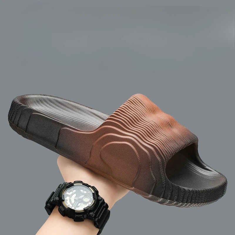 

Slippers Men's Summer New Fashion Casual Men's One-word Drag Home Room Couple Platform Beach Shoes