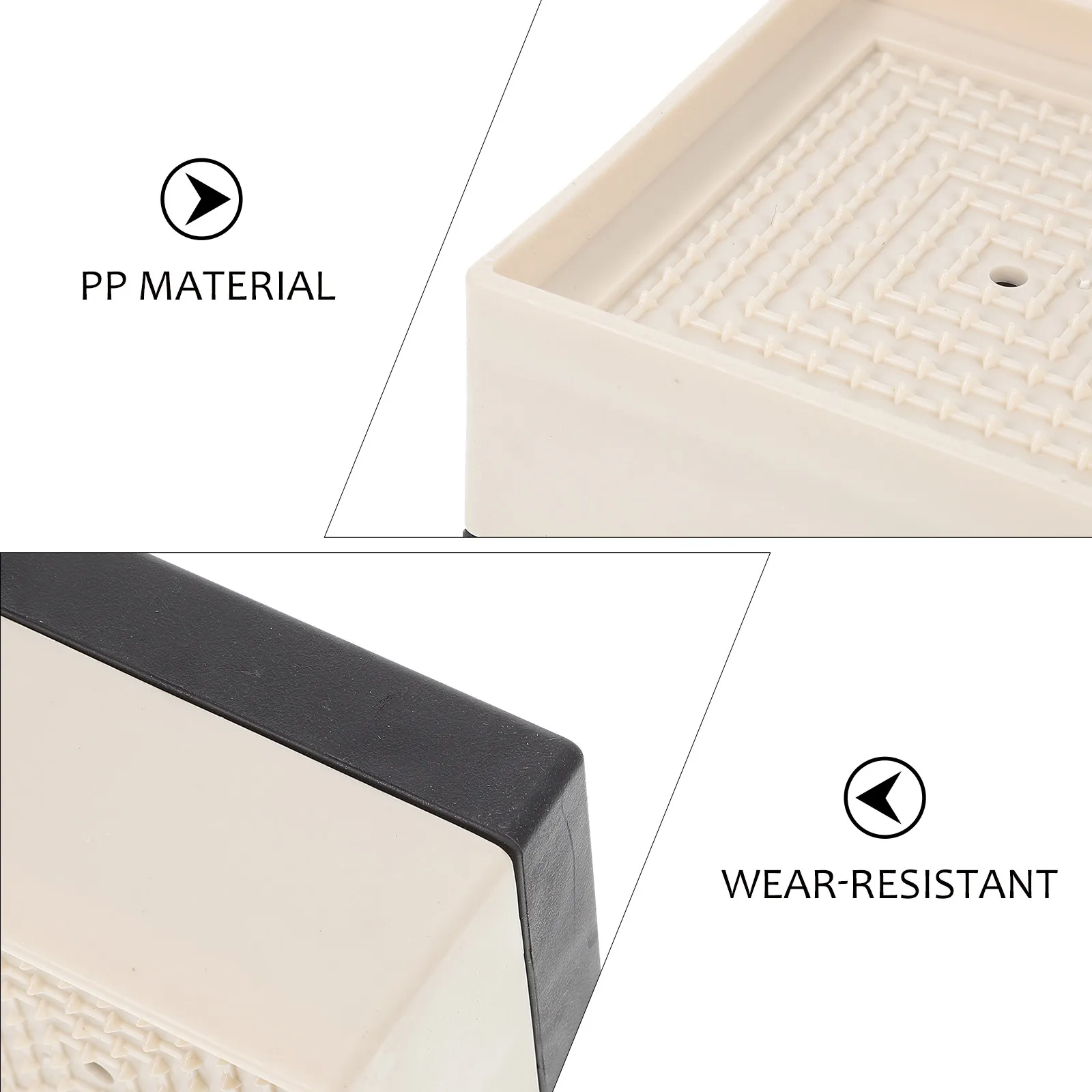4Pcs Furniture Pads Chair Leg Floor Protectors Non-Slip Tpu Rubber Covers Anti-Scratch Washing Machine Refrigerator Slider