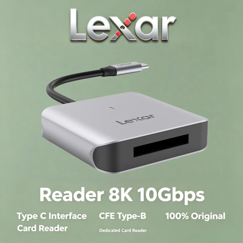lexar-510u-usb-32-gen2-type-c-cfexpressリーダー-10gbps高速-8kワークフロー対応-type-bメモリーカード-pro-studio用
