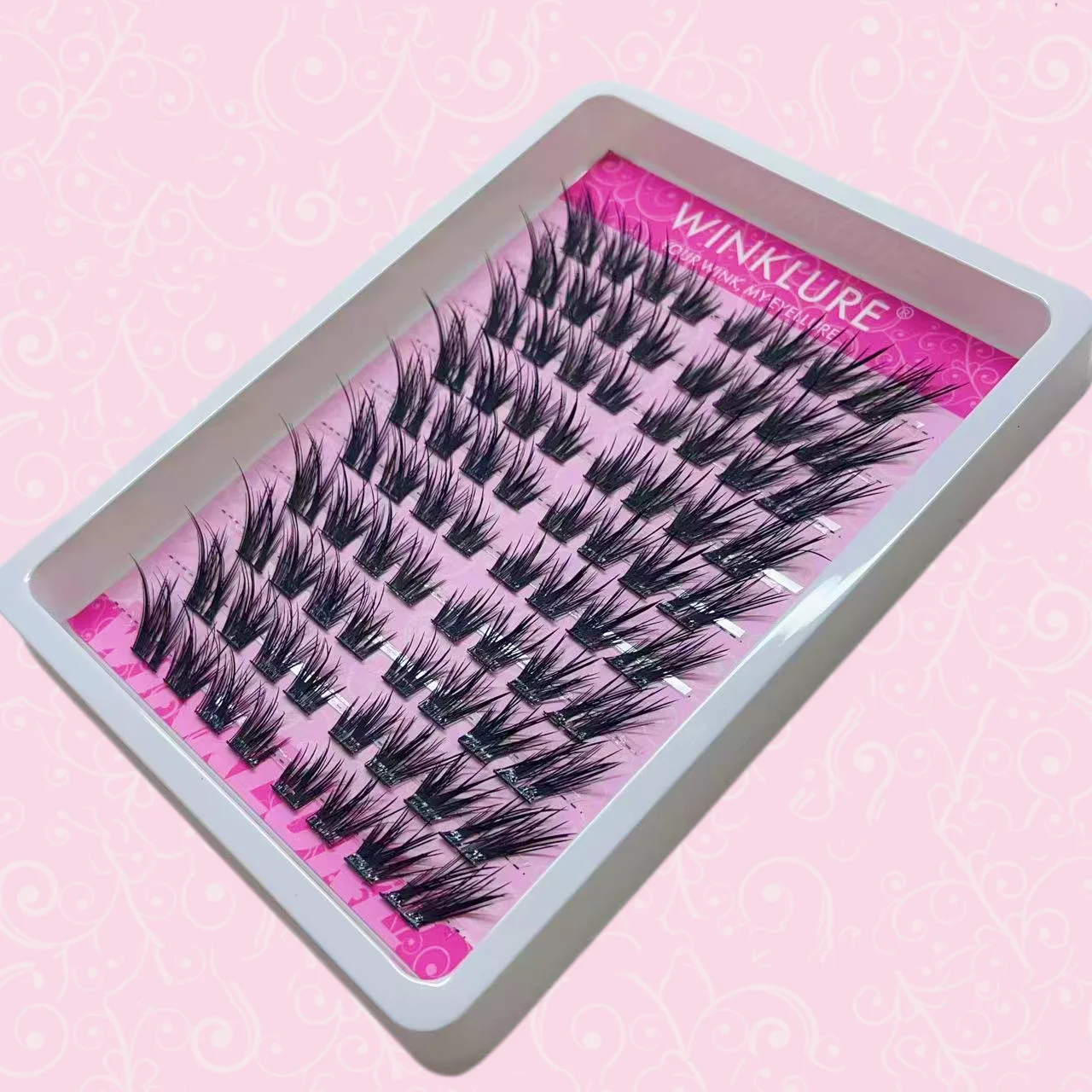 WINKLURE 10 Reihen D-Curl Manga Wimpern-Cluster, Fox Cat Cluster Wimpern, Natürlicher Look, Cosplay Anime-Stil Wimpernverlängerungen, Flauschig – Detail 6