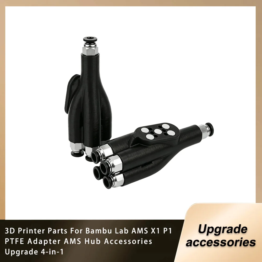 

3D Printer Parts For Bambu Lab AMS X1/X1C P1S/P1P PTFE Adapter AMS Hub Accessories Upgrade 4-in-1