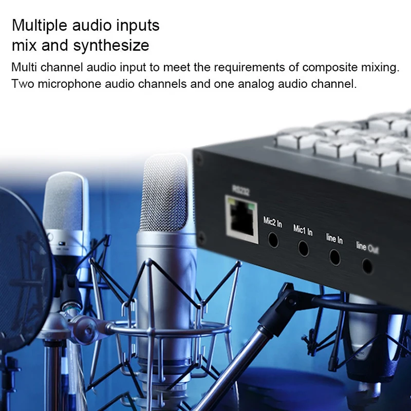 1 SDI 3 canali HDMI fotocamera multipla streaming live commutatore video mixer direttore supporto canale registrazione di tipo C acquisizione video