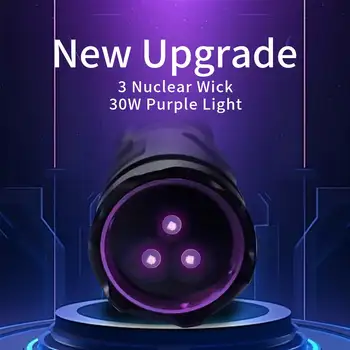 60W 365nm 黑光紫外線手電筒,附6顆LED燈,可用作隱形墨水筆,用於檢測貓狗尿液、金錢等,並發出螢光。 10 最佳銷售 365奈米紫外光 - №6