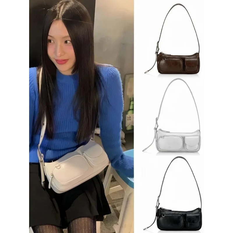 

Корейская нишевая женская креативная кожаная сумка через плечо: стильная, легкая, с множеством карманов