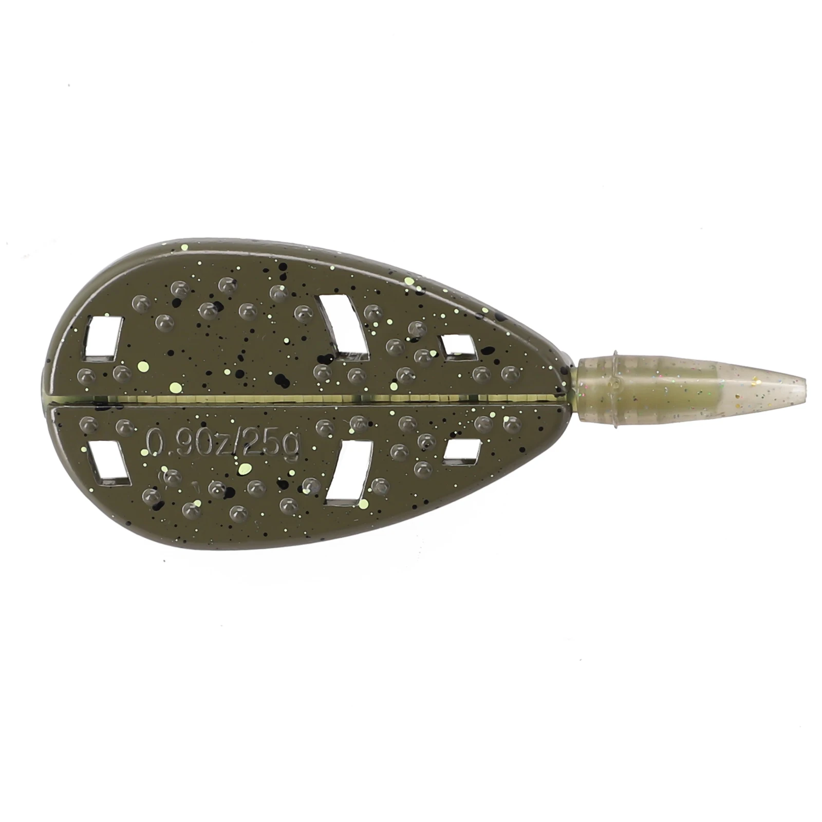 

Easy To Use High Quality Outerdoor Riverside Fishing Feeder Carp Fishing Feeder 7.6x3.2cm Army Green Zinc Alloy