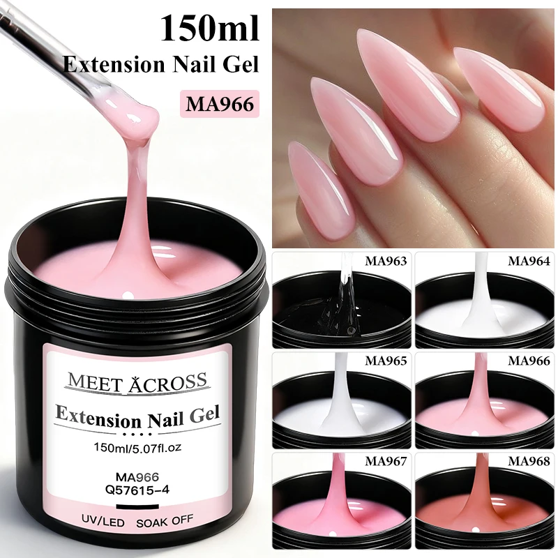 

150ml Large Capacity Clear White Jelly Gel Nail Extension UV LED Cured Builder Nail Gel Acrylic French Nail Art Semi Permanent