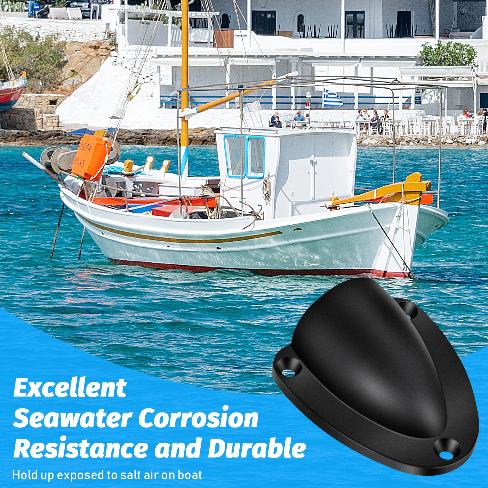 Новинка, 4 шт., нейлоновая 2,5-дюймовая крышка вентиляционного кабеля морской проволоки, раскладушка для лодки, толщина гладкого края 1/8 дюйма, крышка вентиляционного отверстия для проволоки