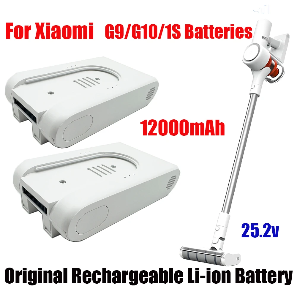 2025 Original 25.2V 12000mAh Rechargeable Lithium-Ion Battery Pack for Xiaomi Mijia Dreame G9 G10 Wireless Vacuum Cleaner