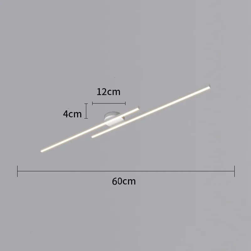 Lange aluminium LED-plafondlamp Modern creatief ontwerp Plafondlamp Binnenverlichting Hal Balkon Gangpad Kantoor Glans