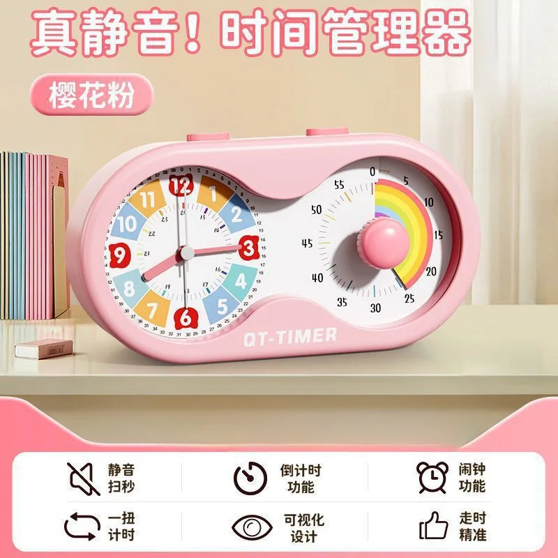 

In stock student learning visual timer Hello Kitty random anime stickers children homework self-discipline mute alarm time manag