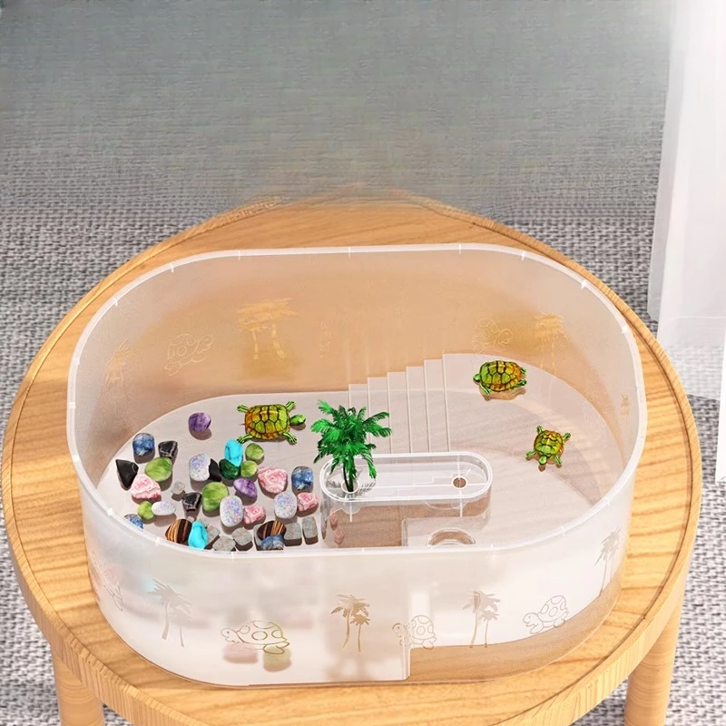 

Turtle tank with a special tank for raising small turtles