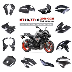 Motorcycle Accessories Fender Windshield Winglets Side Panel Fairing Kit 3K Dry Carbon Fiber For Yamaha FZ10 MT10 2016-2021 2020