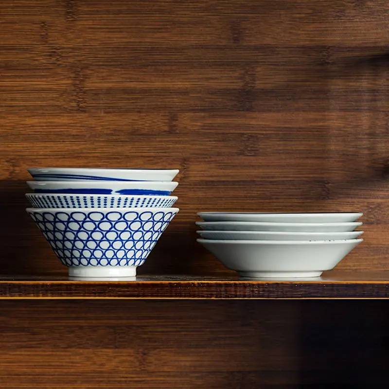 

Bowl Japanese High Temperature Underglaze Hand Painted Ceramic Tableware Rice Bowl Dish