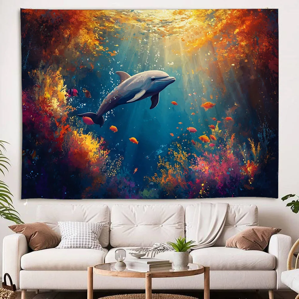 

Cartoon tapestry wall hanging, home wall painting, art decoration, Kawaii bedroom decoration, hippie children's room background