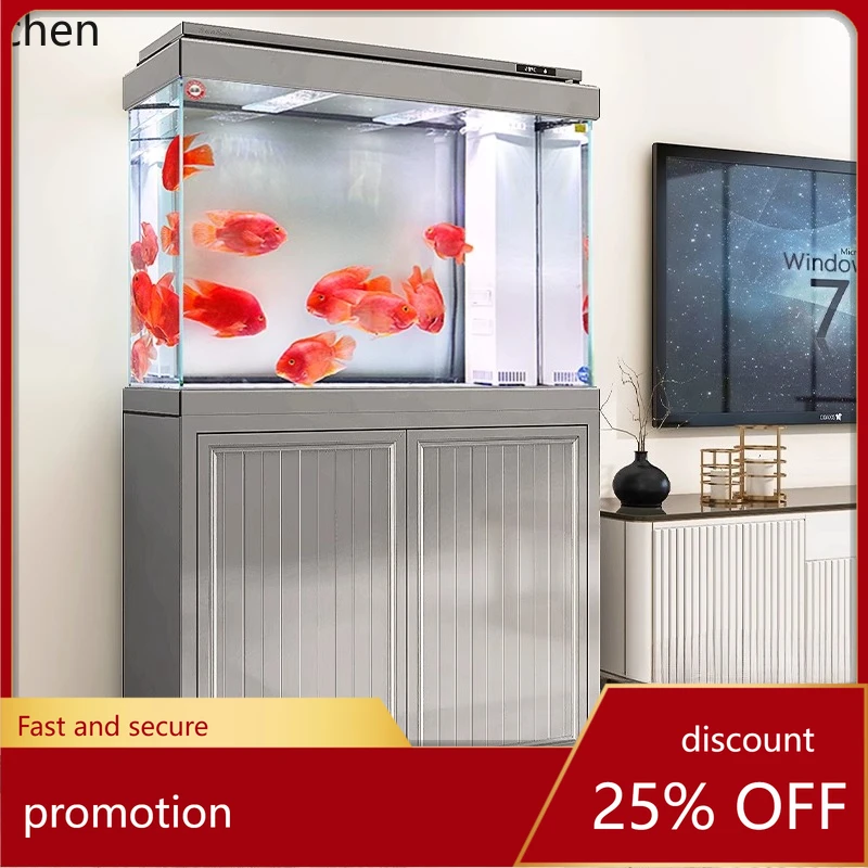 

Аквариум ZML из ультрапрозрачного стекла для гостиной с нижним фильтром, экологический, для домашнего использования