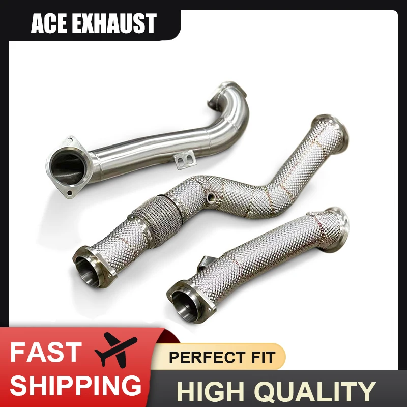 ACE Auto-Zubehör Auspuffanlagen für BMW M3 M4 Competitio G80 G82 S58 3.0T Downpipe Free Flow Performance Auspuffrohr – Detail 4