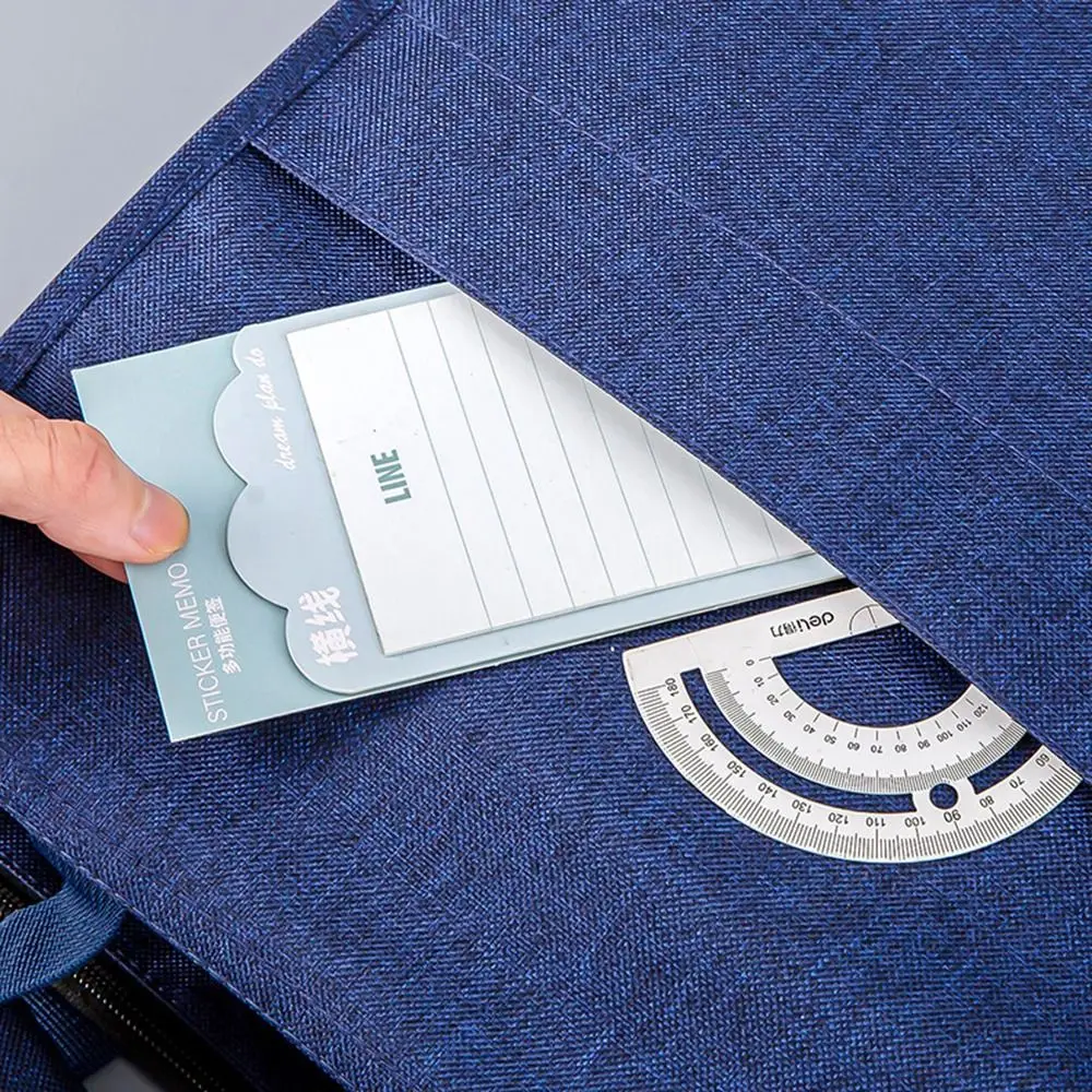 New 5 Layer Tote School Bag Large capacity Multifunctional Zipper Bag Handheld A4 File Bag