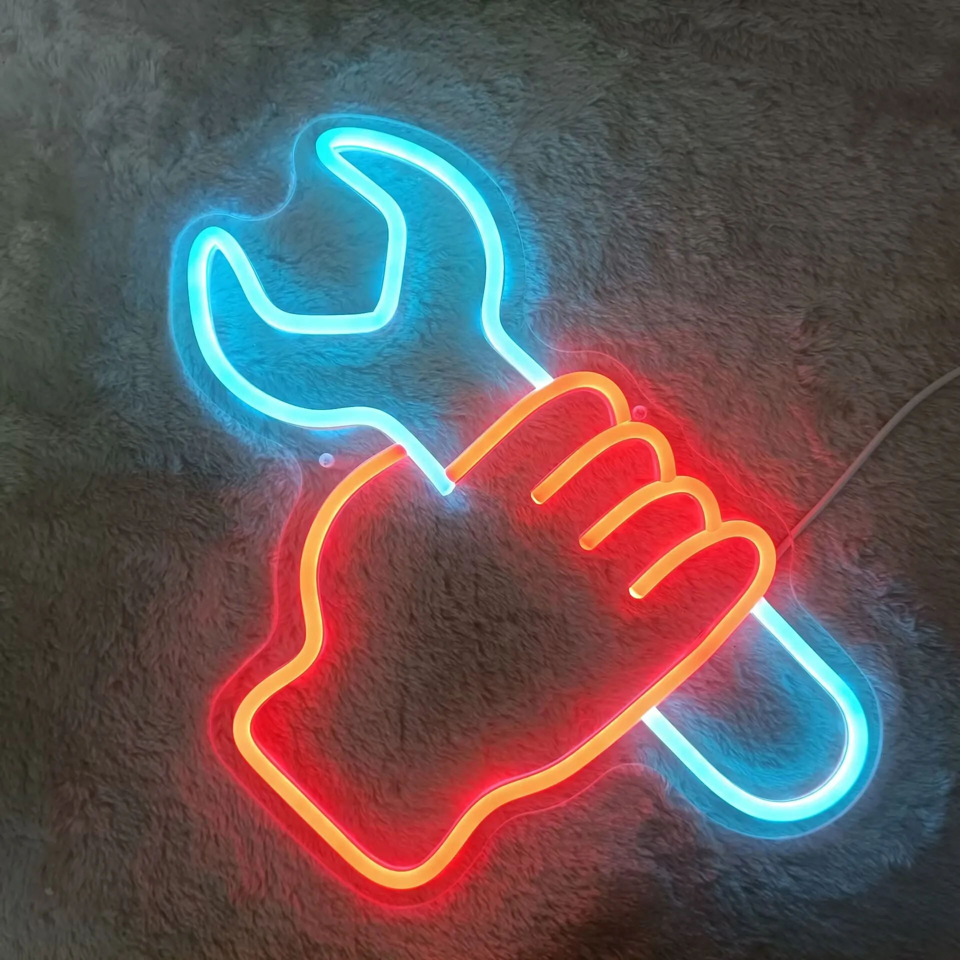 اليد وجع النيون تسجيل USB عكس الضوء LED ضوء النيون تسجيل جدار الفن الديكور ل غرفة نوم غرفة معيشة بار هدايا الحفلات #4